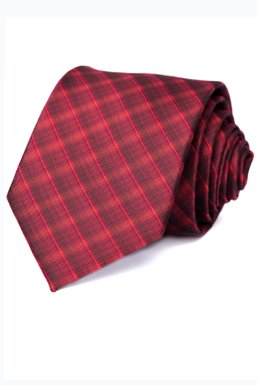 Краватка, V6002 червоний з бордовим, 7см