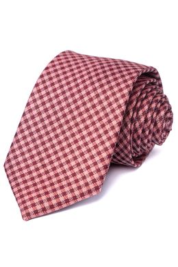 Краватка, V6002 червоний з брунатним, 7см