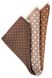 Декоративный платочек, 8442-5, коричневый с белым, 31х31