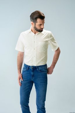 Рубашка мужская классическая VK — 345К (кремовый), 40, (182-188) L