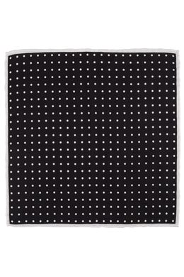 Декоративный платочек, 8261-1, черный с белым, 31х31