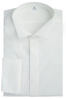 Рубашка мужская классическая VK-201 SLIM FIT (кремовый), 37, (170-176) S