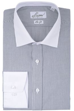 Рубашка мужская классическая VK-355 (серый), 44, (182-188) L