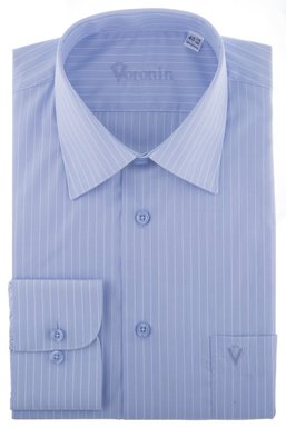 Рубашка мужская классическая VK - 145 (голубой), 38, (176-182) M