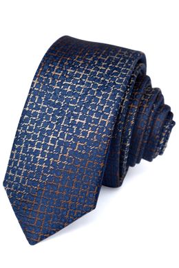 Краватка, V6004 синій з сірим, 6см