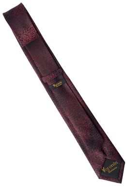 Краватка, V6004 червоний з т/сірим, 6см