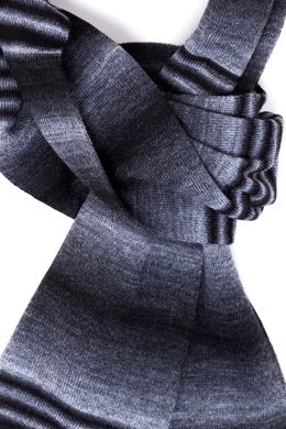 Шарф мужской, черно серый меланж (330/120)