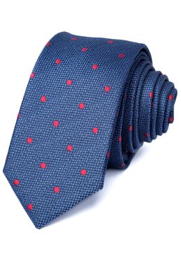 Краватка, V6002 т/синій з червоним, 6см