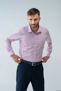 Рубашка мужская классическая VK-187N (св/фиолетовый), 39, (170-176) S