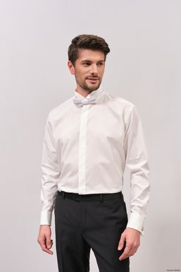 Рубашка мужская классическая VK-201 SLIM FIT (белый), 43, (170-176) S