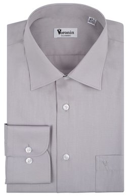 Рубашка мужская классическая VK-345 (серый), 44, (188-194) XL