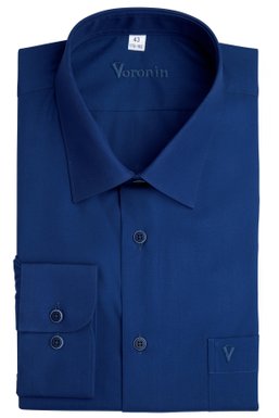 Рубашка мужская классическая VK-345N (синий), 43, (182-188) L