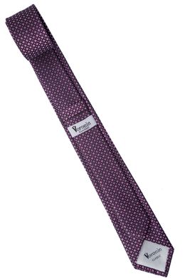 Краватка, V6002 бордовий з рожевим, 7см