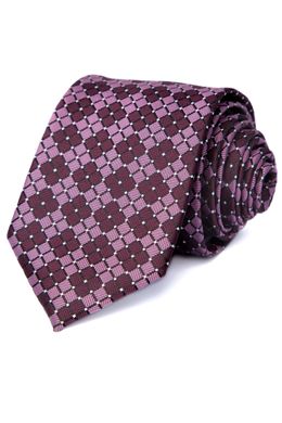 Краватка, V6002 рожевий з брунатним, 7см