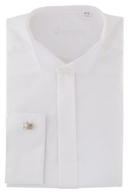 Рубашка мужская классическая VK-201 SLIM FIT (кремовый), 37, (170-176) S