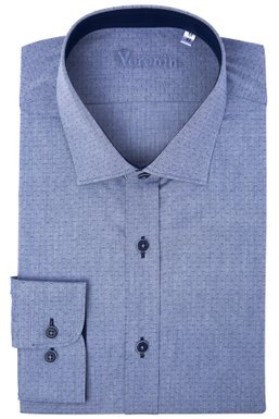 Рубашка мужская классическая VK-431SF (серый), 38, (182-188) L