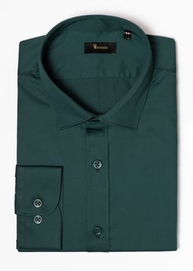 Рубашка мужская классическая VK-187N зеленая, 42, (178-188) L
