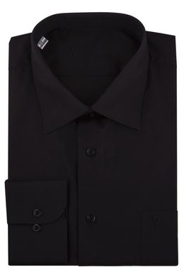 Рубашка мужская классическая VK-345 (черный), 45, (170-176) S