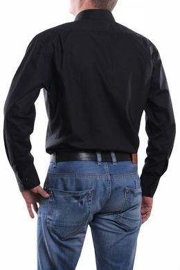 Рубашка мужская классическая VK-345 (черный), 44, (170-176) S