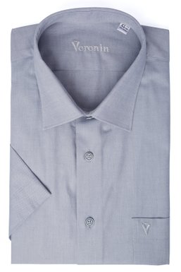 Рубашка мужская классическая VK-345K (серый), 46, (176-182) M