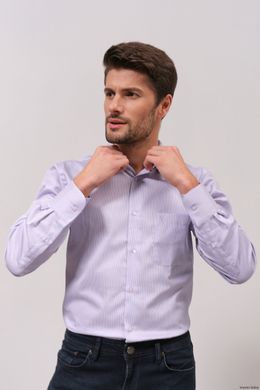 Рубашка мужская классическая VK-345 (сиреневый), 42, (188-194) XL