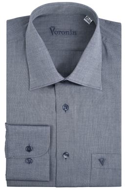 Рубашка мужская классическая VK-345 (серый), 41, (176-182) M