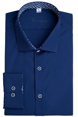 Рубашка мужская классическая VK-431SF (синий), 39, (170-176) S