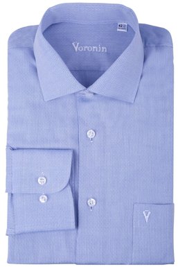 Рубашка мужская классическая VK-345-187 (голубой), 41, (182-188) L