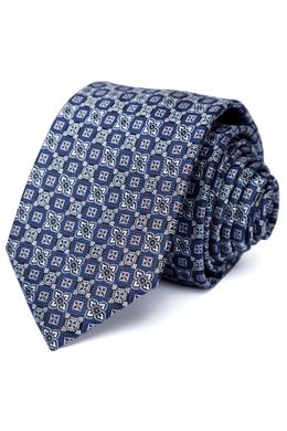 Краватка, V6004 синій з сірим, 7см