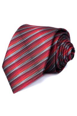 Краватка, V6002 червоний з сірим, 7см