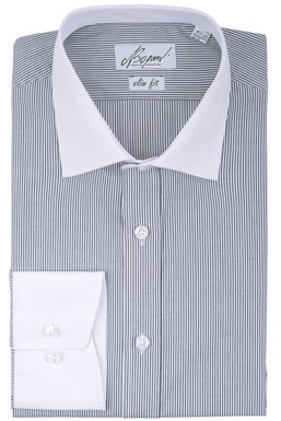 Рубашка мужская классическая VK-355SF (серый), 37, (176-182) M